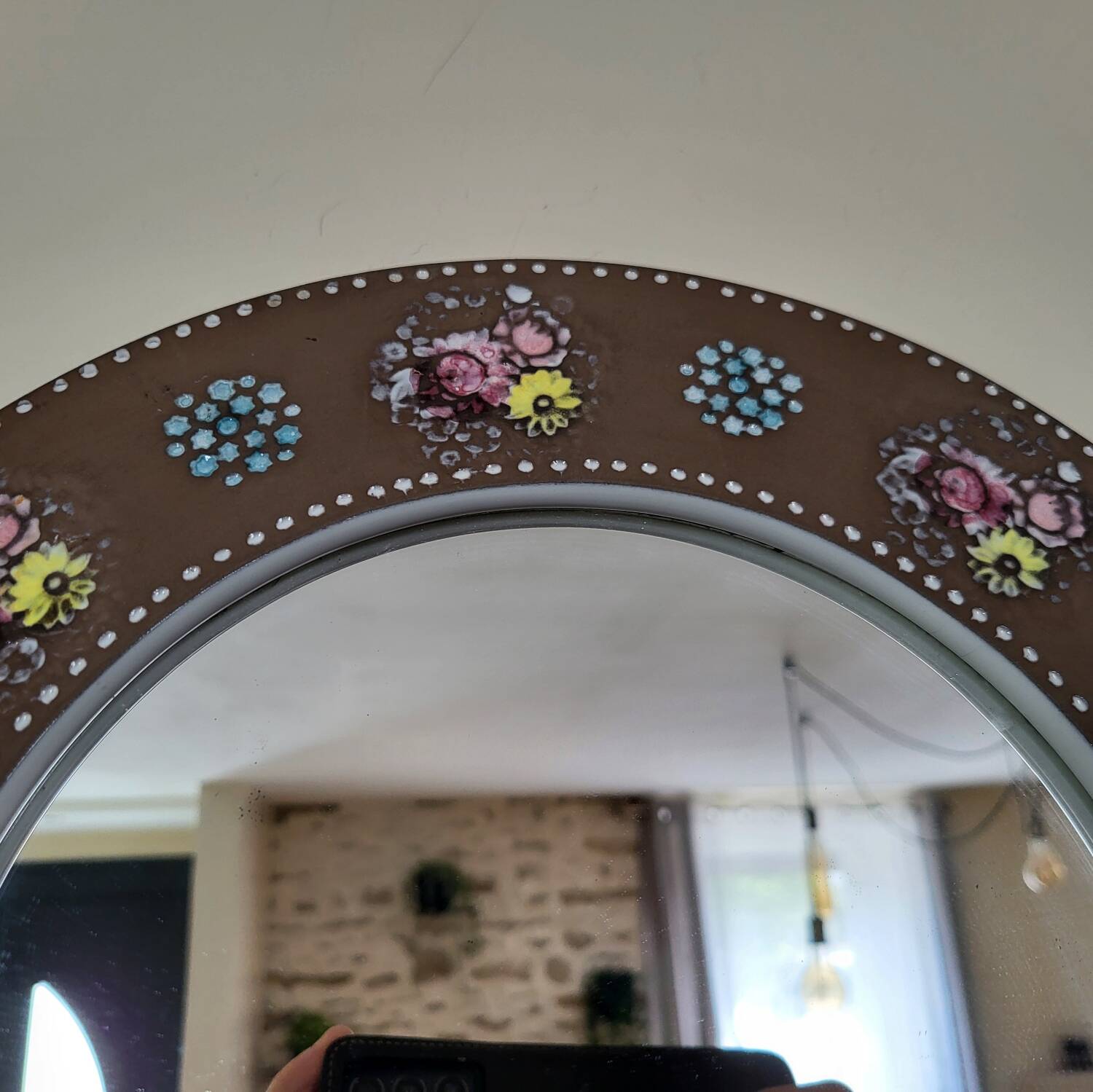 Mari Simmulson Ceramic Mirror Floral Decor/Scandinavian Design