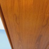 Vintage Scandinavian modernist wardrobe in teak and metal from the 1960s.