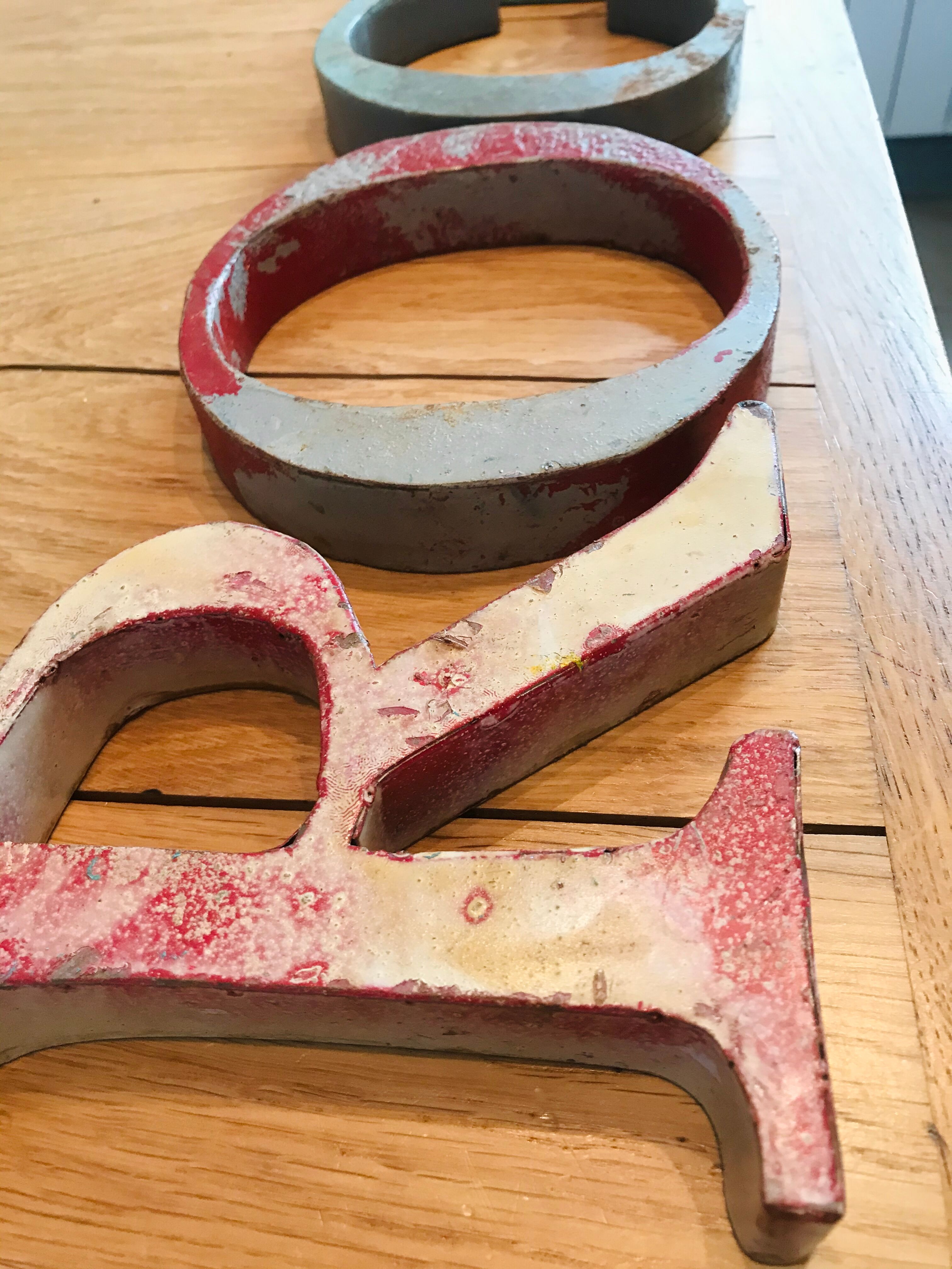 Lot of vintage letters rock