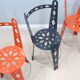 Suite de 6 chaises post-modernes en métal laqué artifort années 2000