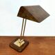 Vintage French brass and marble dessin desk lamp 1960