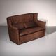 Patinated leather sofa by Gerard van den Berg for Montis, Netherlands, 1970s