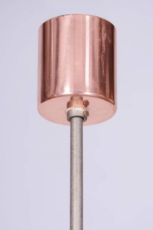 Mid-Century Chandelier in Chrome, Steel, Copper, and Glass, Czech, 1960s