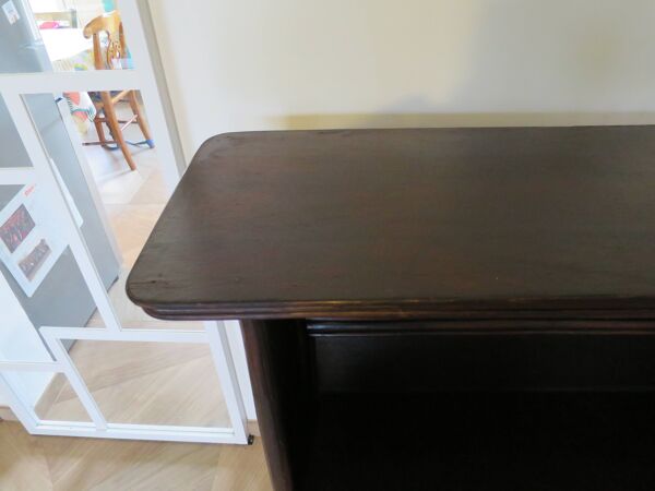 Rare vintage meuble de bar étagère bois rotin tressé années 80 rétro