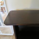 Rare vintage bar cabinet shelf wood woven rattan 80s retro
