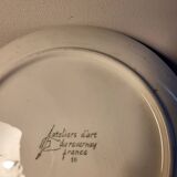 Set of 6 slip plates Atelier d'Art Revernay