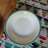 Set of 2 opaque porcelain soup plates