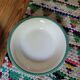 Set of 2 opaque porcelain soup plates