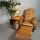 Chaise longue vintage – Rattan