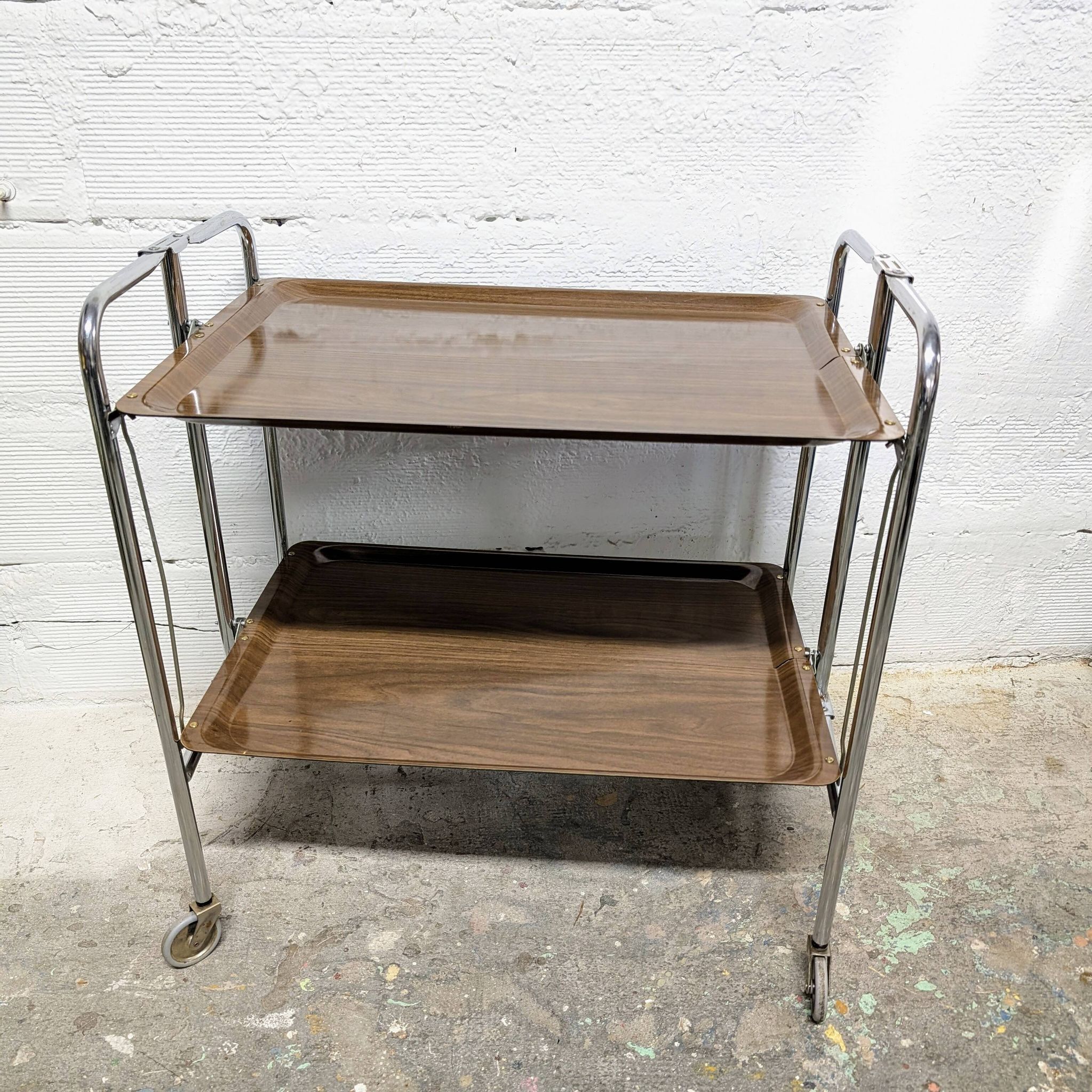 Vintage folding trolley with wheels