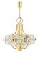 Large brass and crystal glass pendant by Sische, Germany, 1970s.