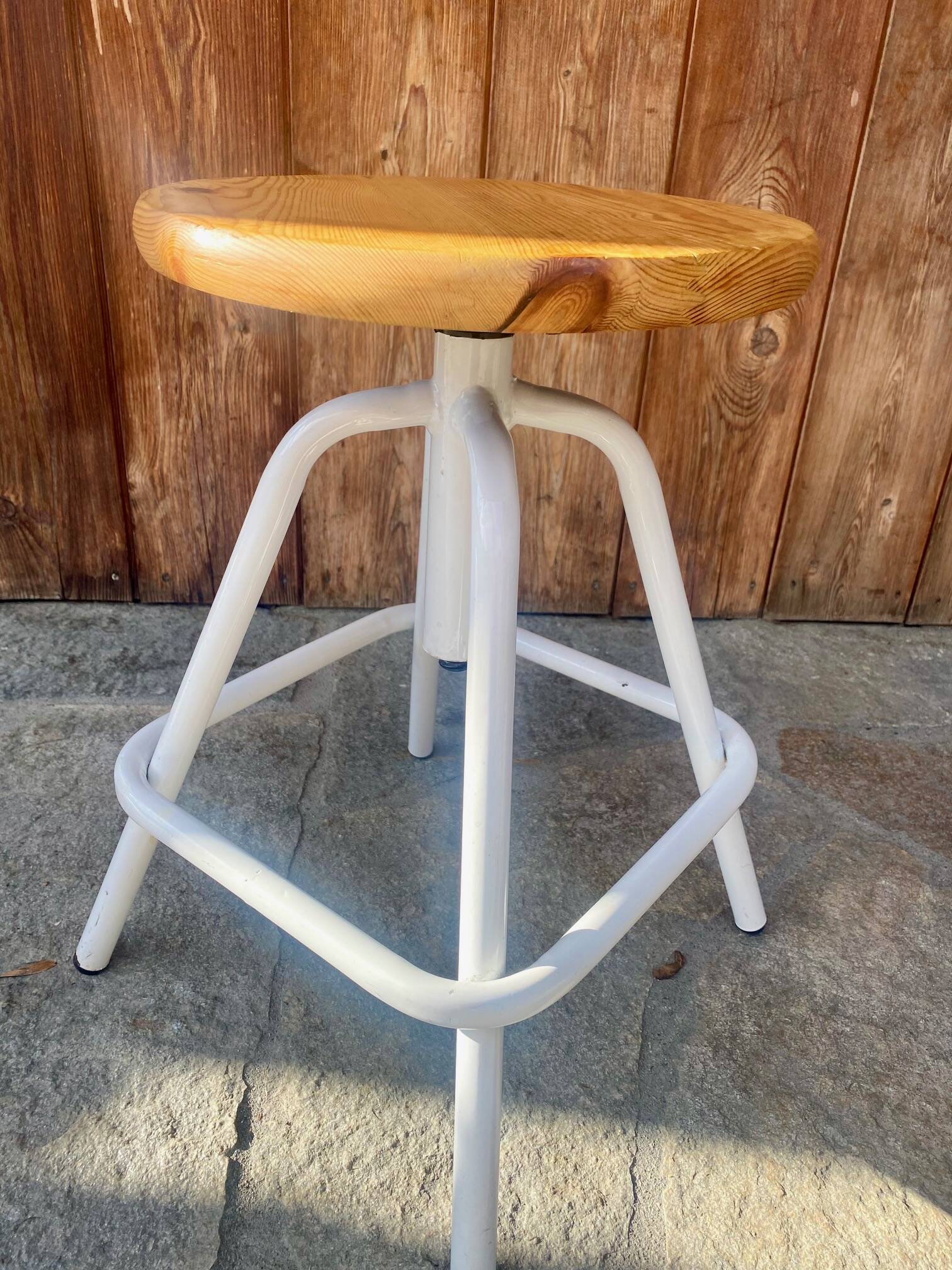 Vintage adjustable swivel stool
