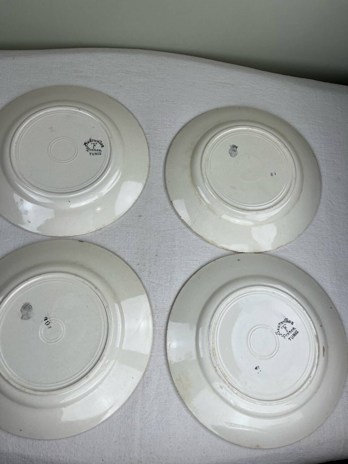 4 antique dinner plates