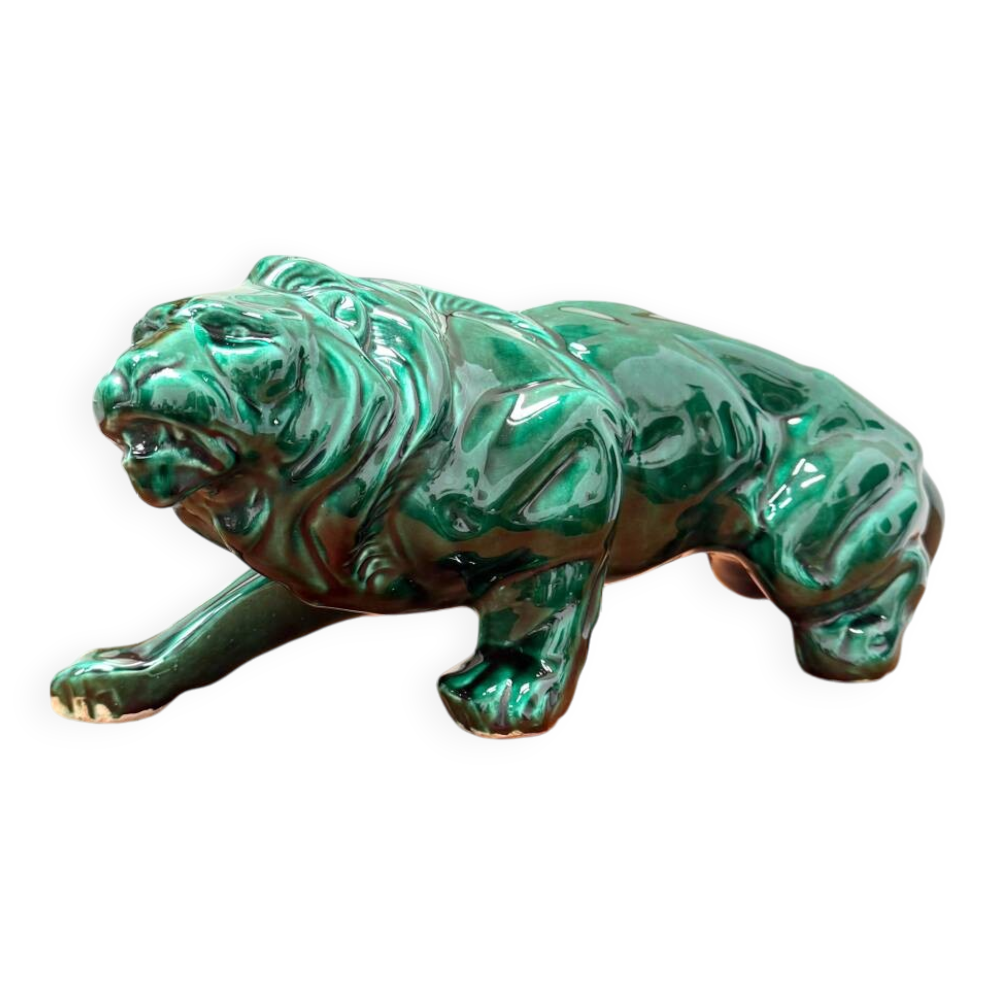 Céramique lion vert