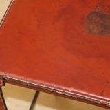 Matteo Grassi high stool in leather and metal