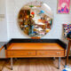 Vintage dressing table with a giant mirror.