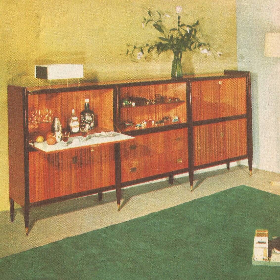 Vintage 60s mahogany secretary from Mobilor