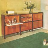 Vintage 60s mahogany secretary from Mobilor