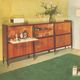 Vintage 60s mahogany secretary from Mobilor