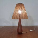 Mid-Century Danish Teak and Sisal Table Lamp, 1950s