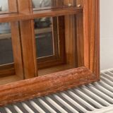 Storage box with wall-mounted glass mirror with integrated storage
