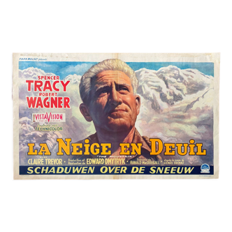 Affiche cinéma originale "La Neige en deuil" Spencer Tracy 34x55cm 1956
