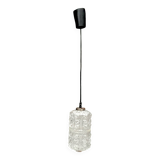 Suspension vintage en verre moulé