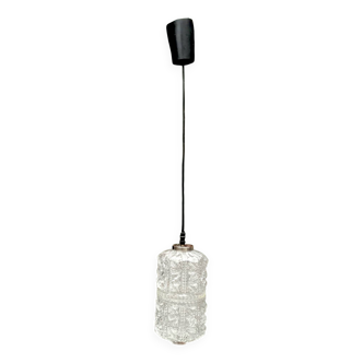 Vintage molded glass pendant light