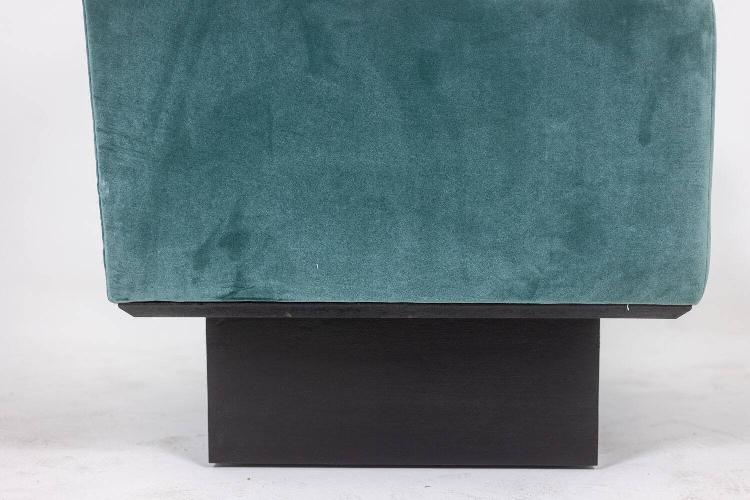 Pair of “Club” armchairs, cubic shape. 1940s.