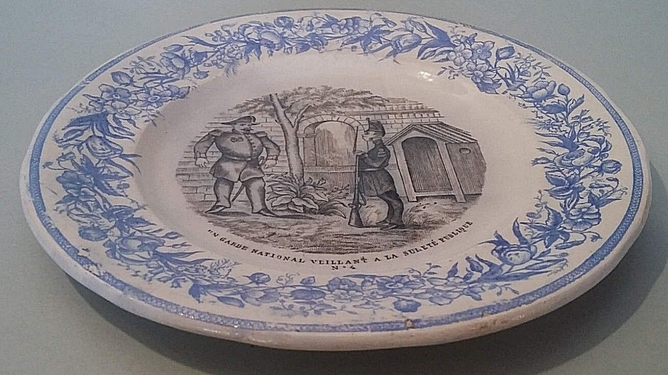 Talking plate themed Tierra del Fuego of Grigny late nineteenth century