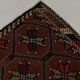Burgundy Red Star Pattern Vintage Kilim Rug, 194x314Cm