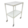 1950's hospital table, trolley on wheels with opaxite glass