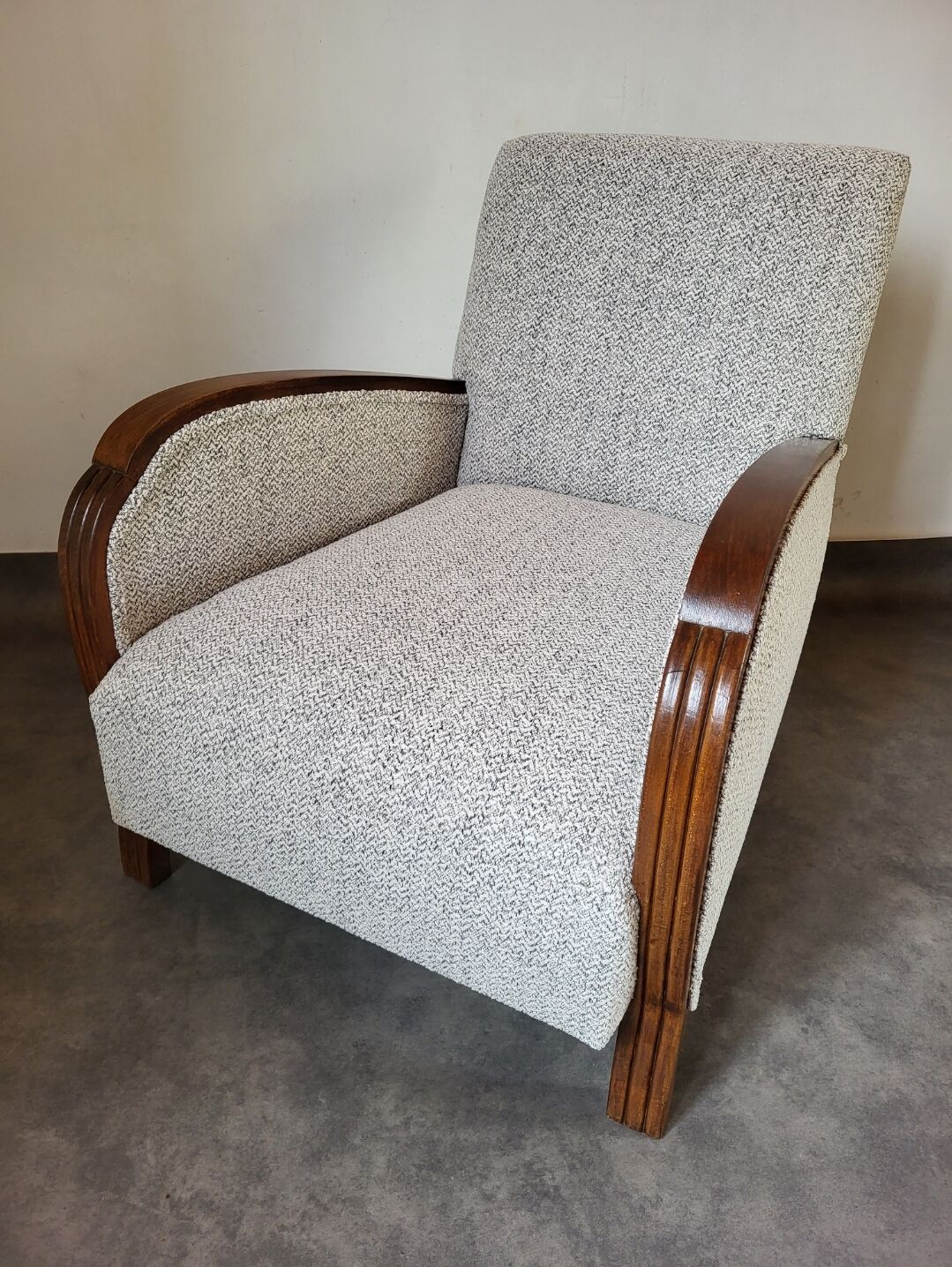 Restored 1930 art deco armchair