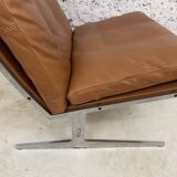 Scandinavian gold leather fireside chair, BO-561 by Preben Fabricius & Jørgen Kastholm