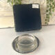 Silver plated butter dish with crystal insert by Ercuis, original box