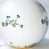 Pair of Royal Lily Aux Barbeaux Porcelain Ball Lamps