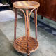 Side table / Occasional table Chestnut. Vintage rattan.