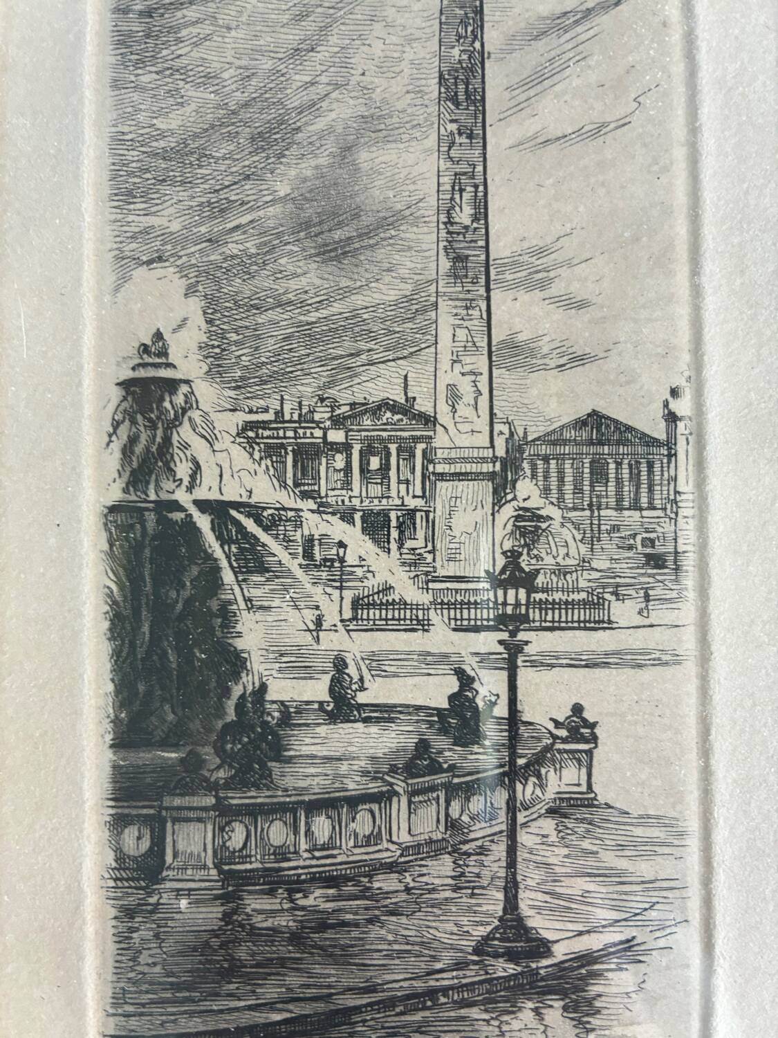 2 engravings of Parisian monuments signed Leopold Robin