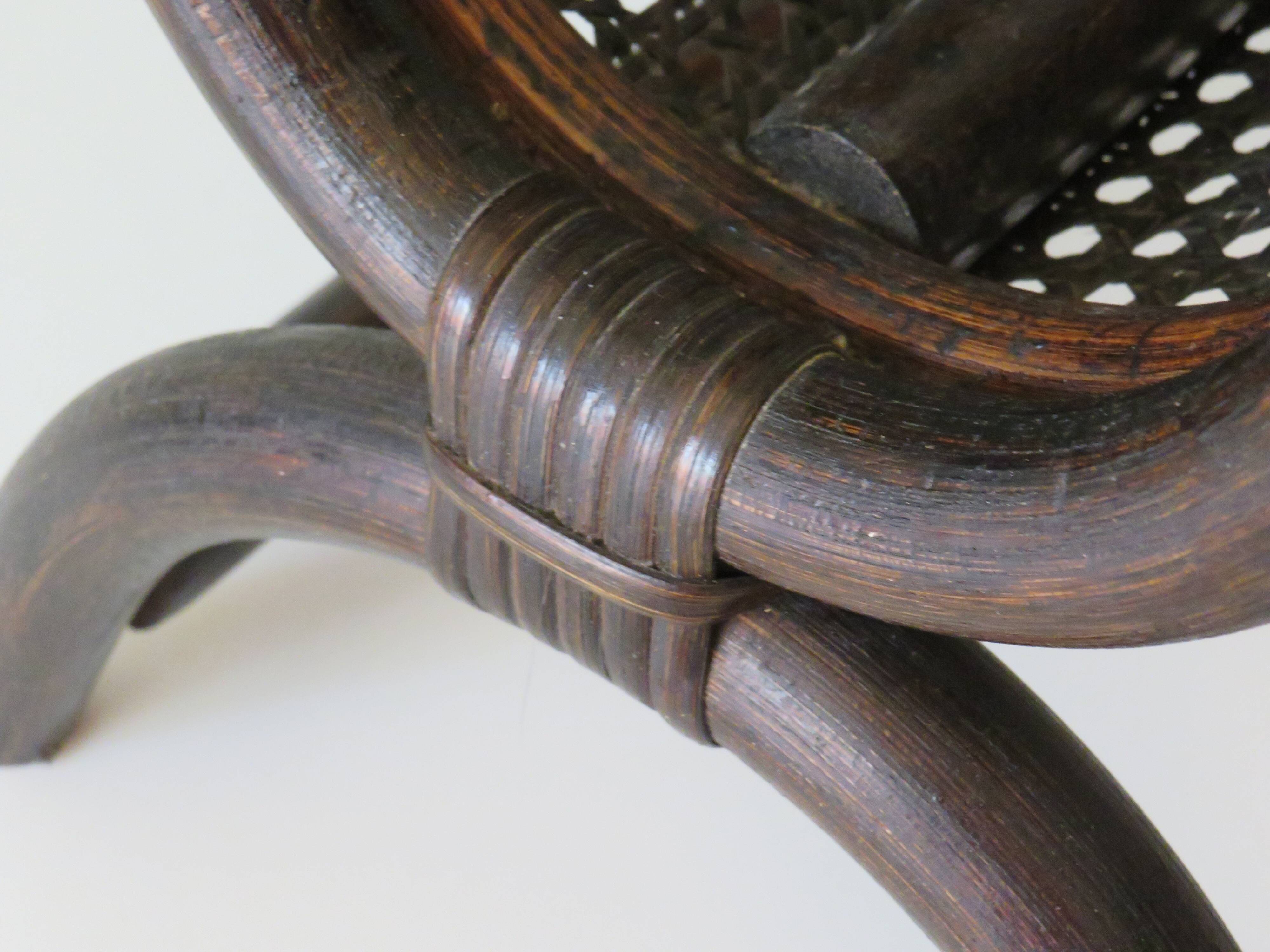 Vintage bamboo and cannage magazine holders, Italy 1960