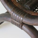 Vintage bamboo and cannage magazine holders, Italy 1960