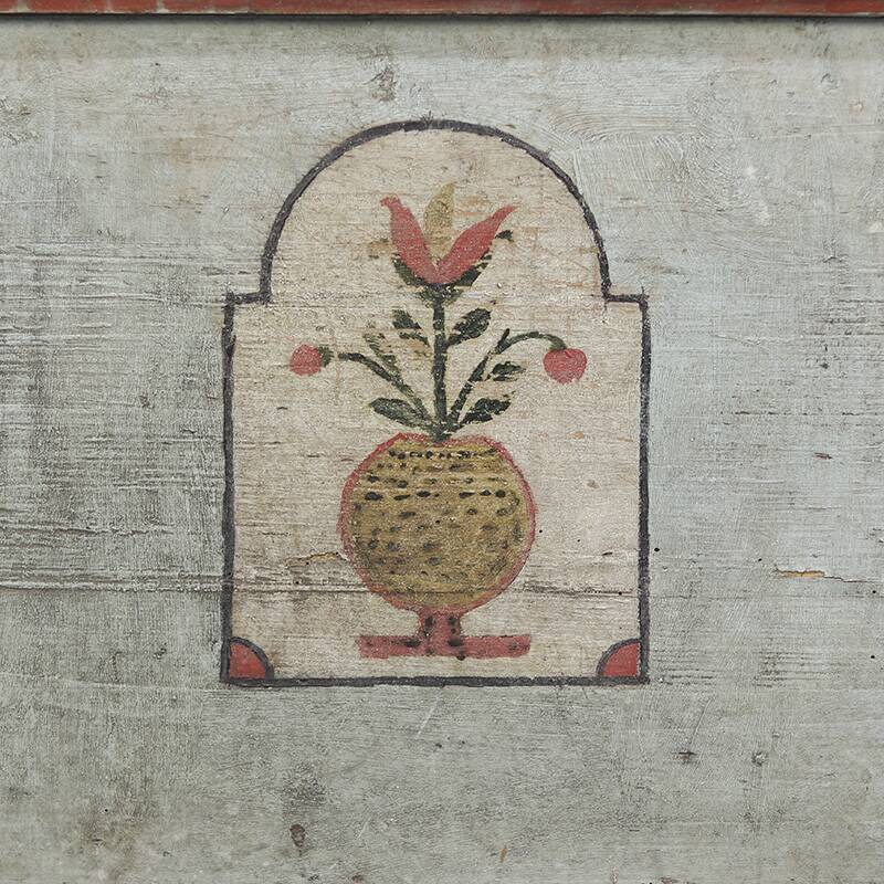 Painted Folk Art Bridal Trunk