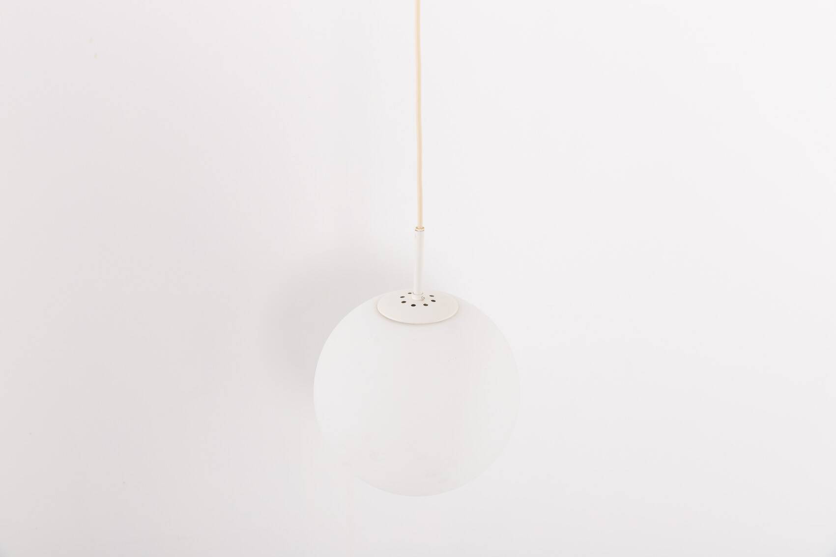 Large opaline glass Raak Amsterdam Globe pendant