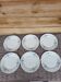 Set of 6 Bavarian porcelain flat plates Germany Winterling forget-me-not decor.