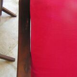 Pair of red scandinavian heater chairs