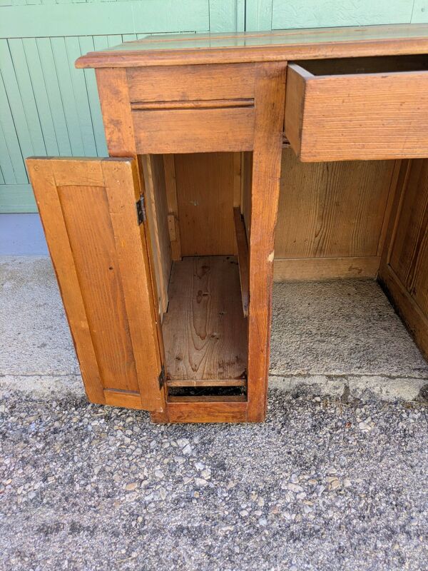 Ancien bureau vintage en bois massif
