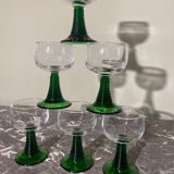 6 verres à pied vintage