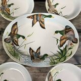 porcelain dinner service with embossed ducks
