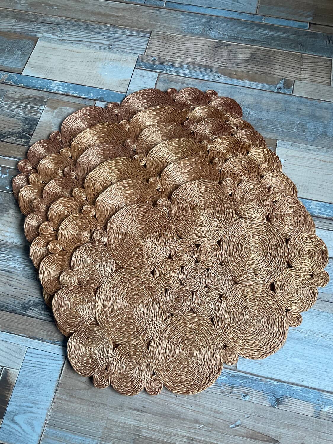 Series of 6 vintage woven placemats