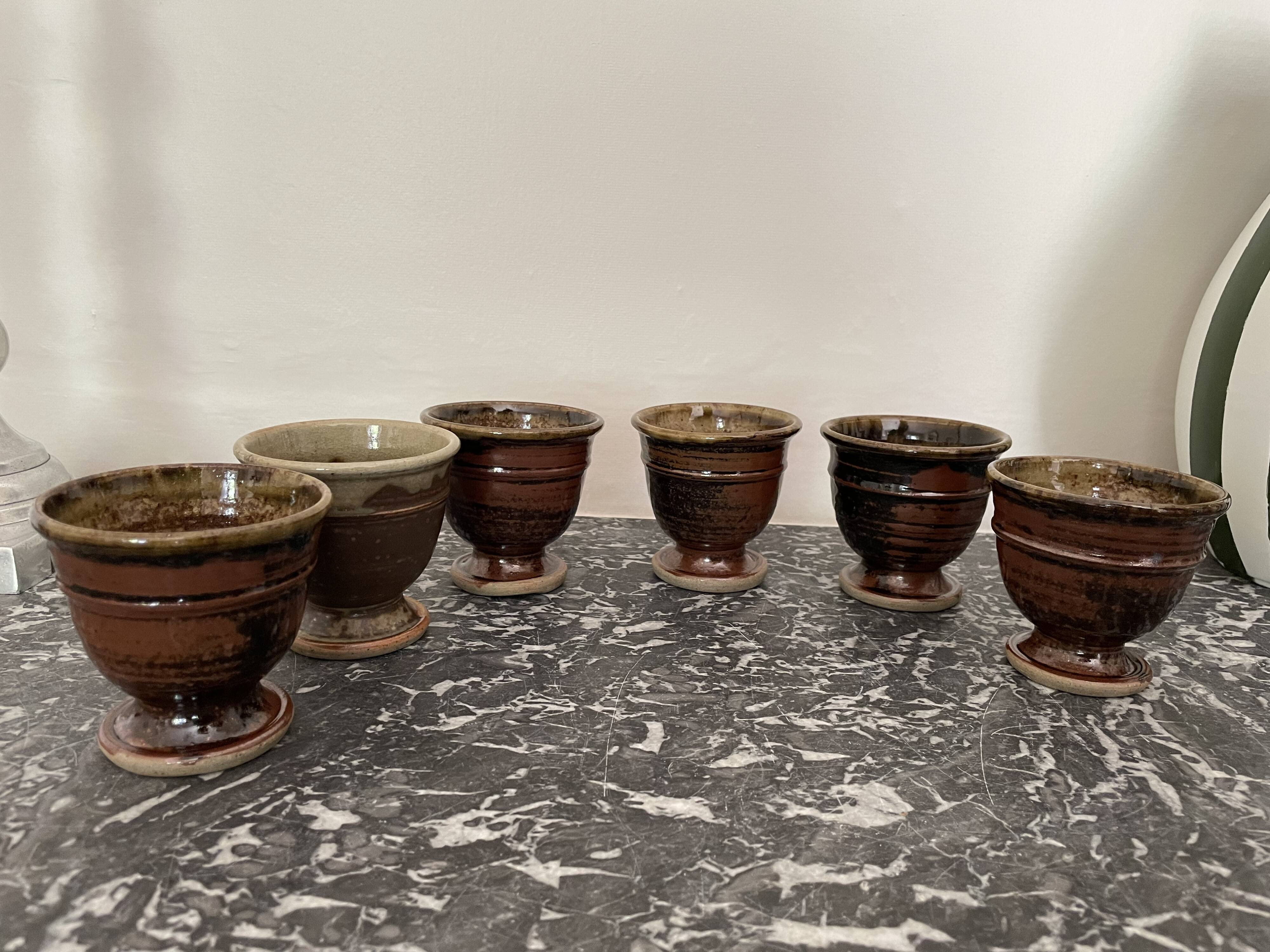 Pyrite stoneware coffee cups La Borne