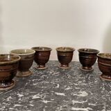 Tasses à café en grès pyrite La Borne
